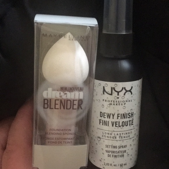 Maybelline & NYX Other - Foundation blending sponge & NYX setting spray